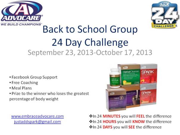 Back to School Group 24 Day Challenge